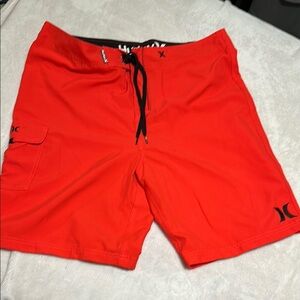 Hurley Red Quick-Dry Board Shorts Classic Swimwear